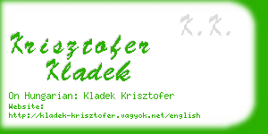 krisztofer kladek business card